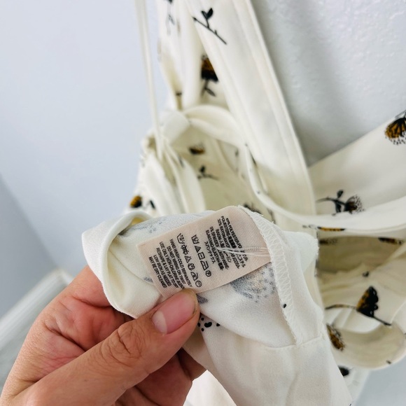 FREE PEOPLE MINI’S FOR YOU Dandelion Flower Cream Racer Back Mini DRESS - Picture 11 of 11